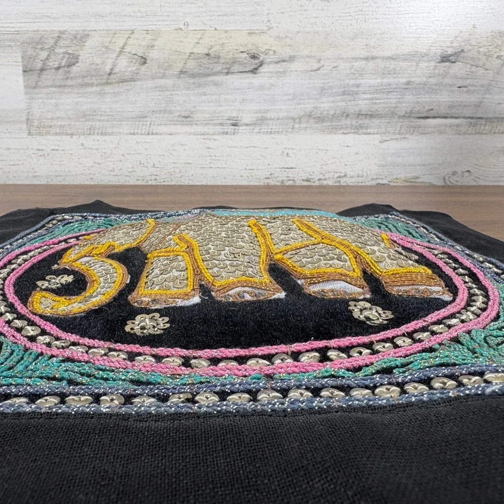 Thai Burmese KALAGA TAPESTRY Elephant Hand Embroidered Wall Hanging  11' x‎ 11